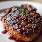 grilled ribeye with red wine sauce