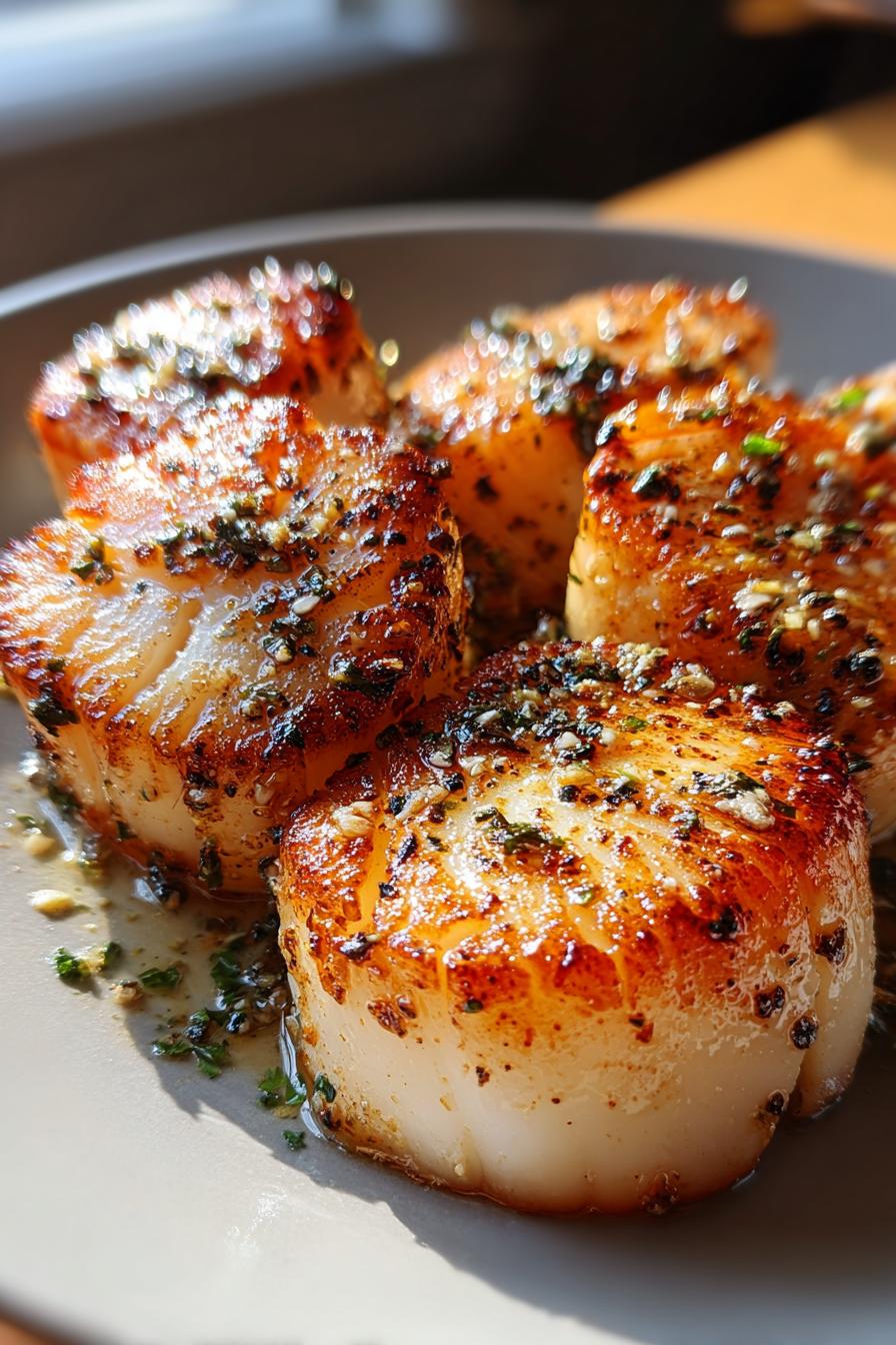 hibachi style scallops with garlic butter