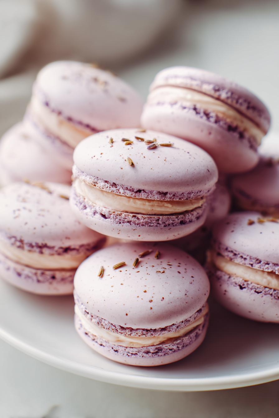 honey lavender macarons