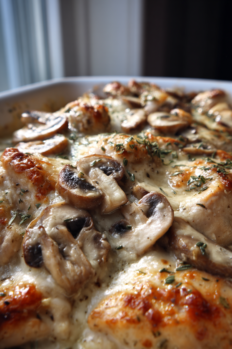 keto chicken mushroom casserole