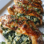 keto creamy spinach stuffed chicken