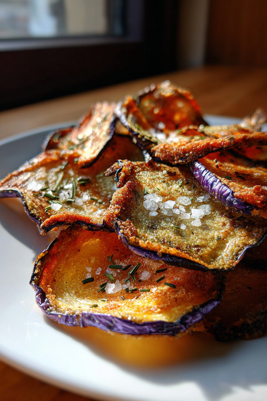 keto crispy eggplant chips