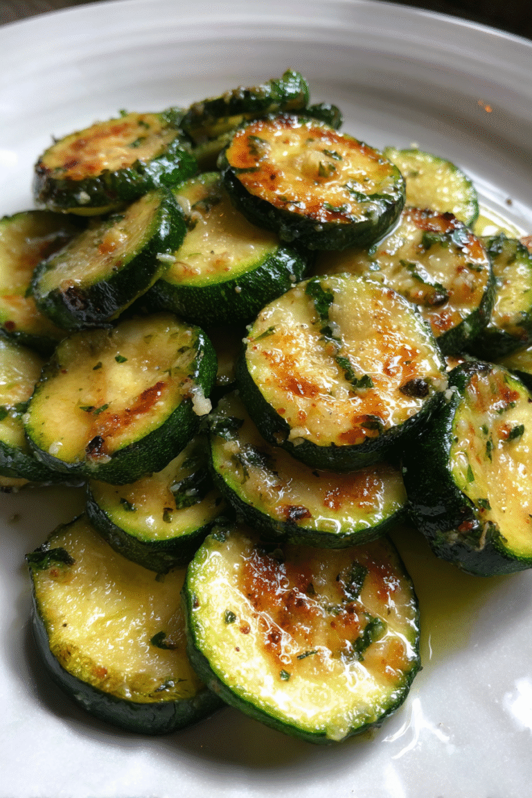 keto garlic butter zucchini rounds