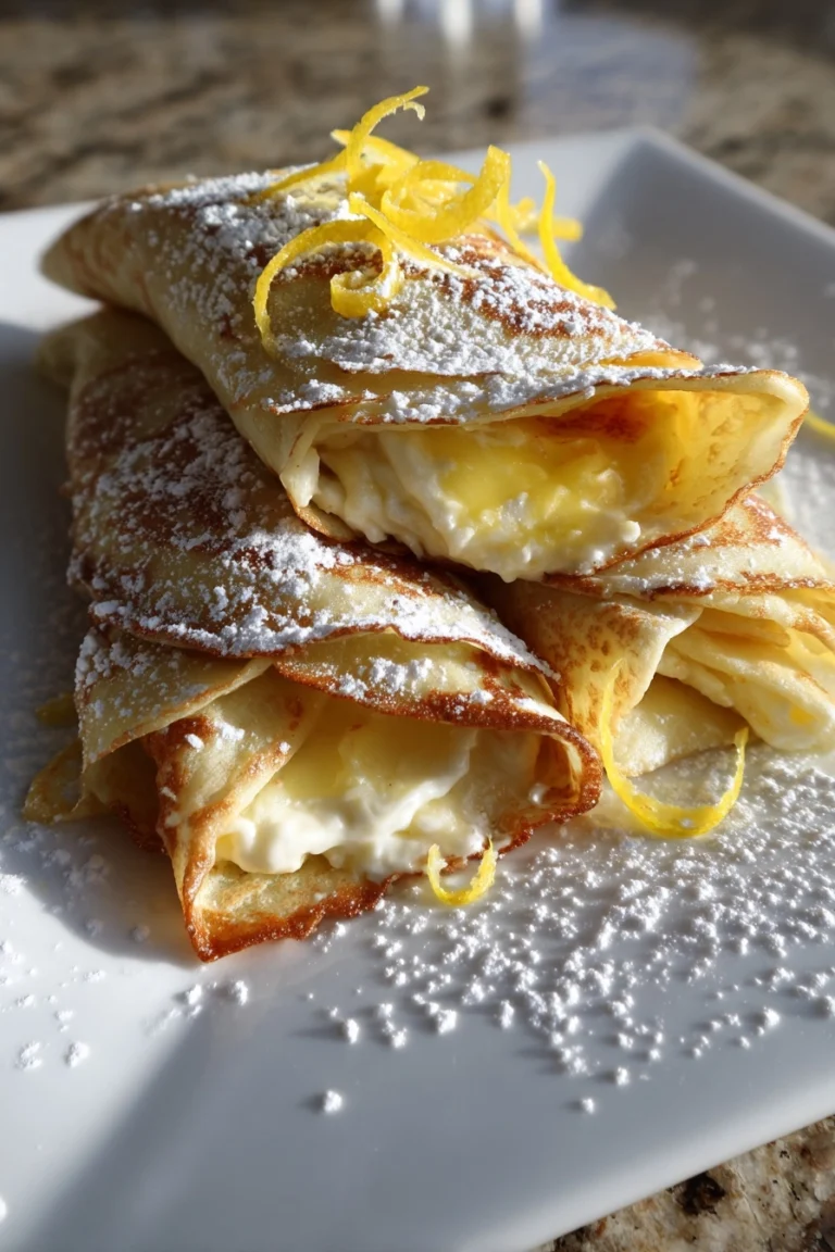 lemon ricotta stuffed crepes