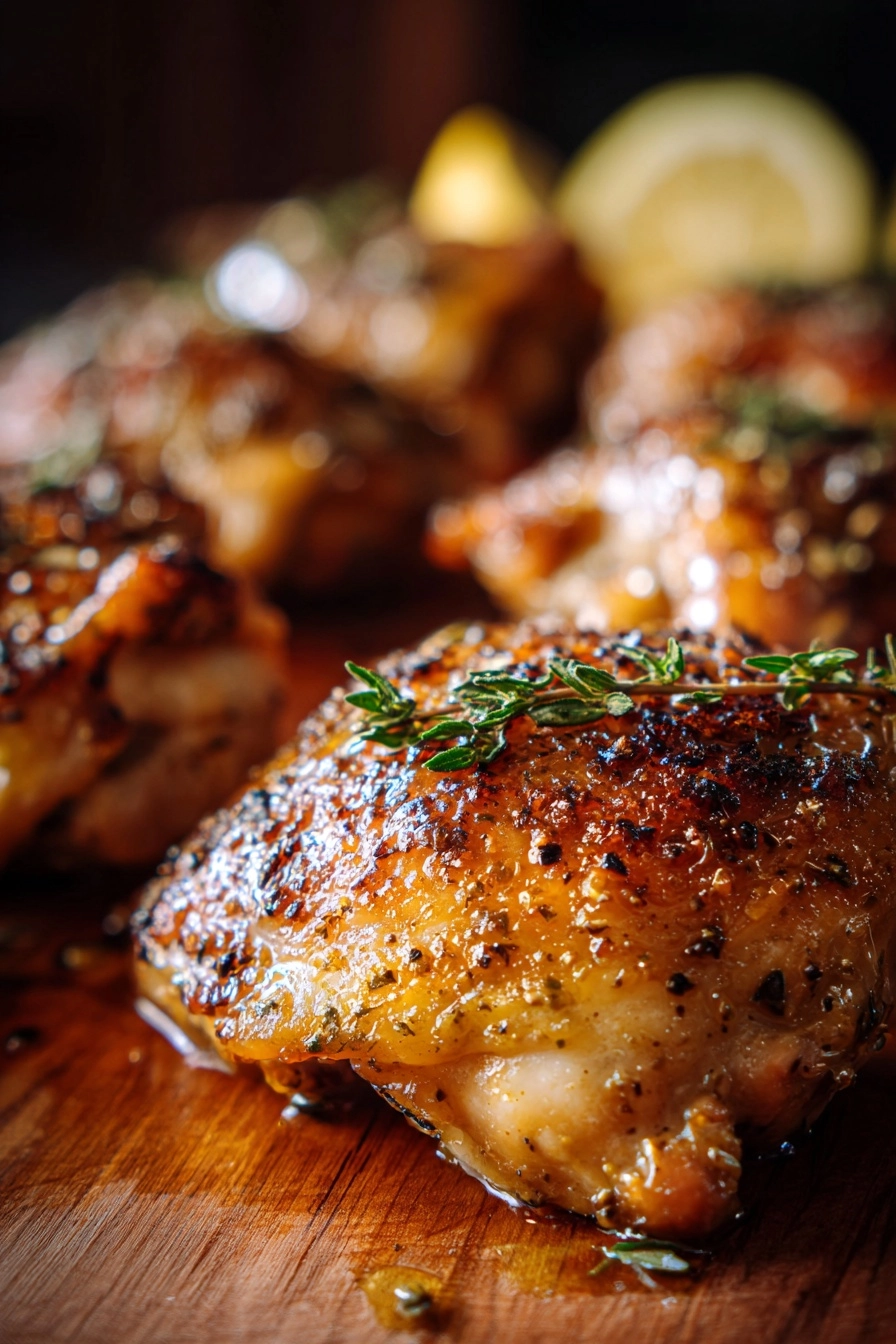 lemon thyme roasted chicken thighs
