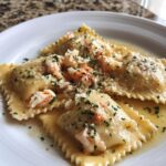 lobster ravioli with butter sauce