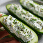 low-carb creamy dill cucumber boats
