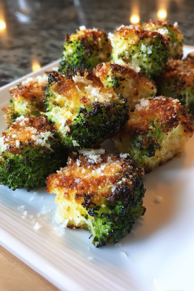 low-carb garlic parmesan broccoli bites
