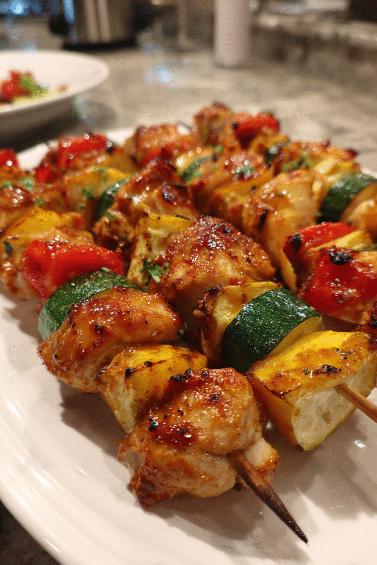 low-carb grilled chicken skewer bites