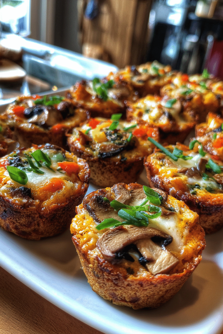 low-carb mushroom turkey snack rounds