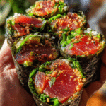 low-carb spicy tuna nori rolls
