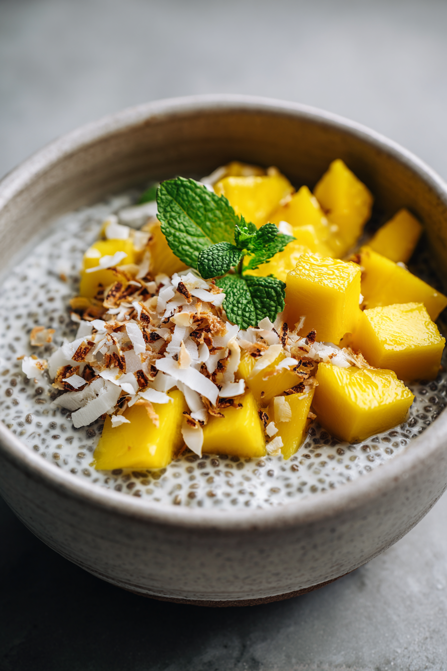 mango coconut chia pudding