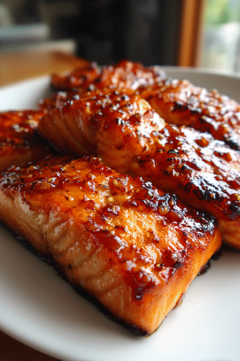 maple bourbon glazed salmon