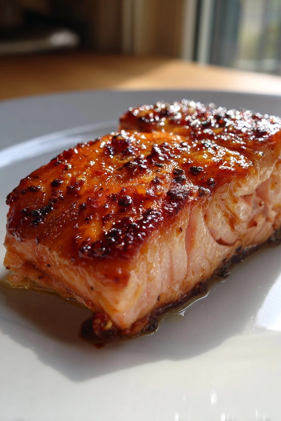 maple bourbon glazed salmon