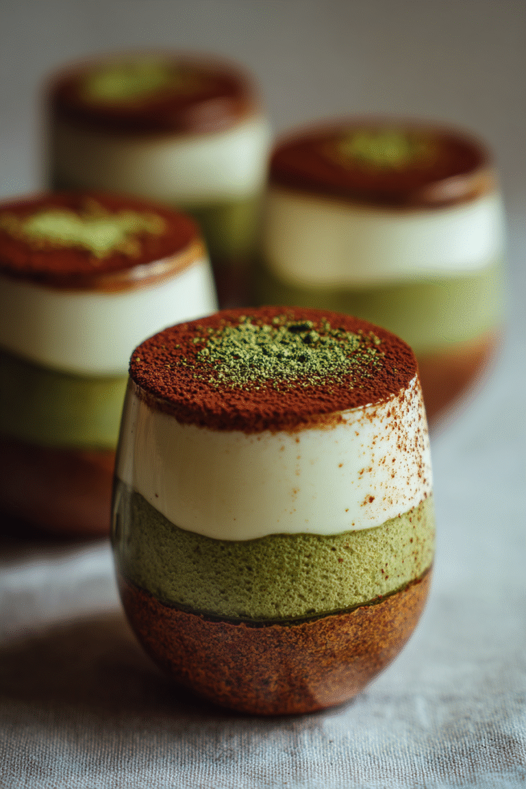 matcha tiramisu cups
