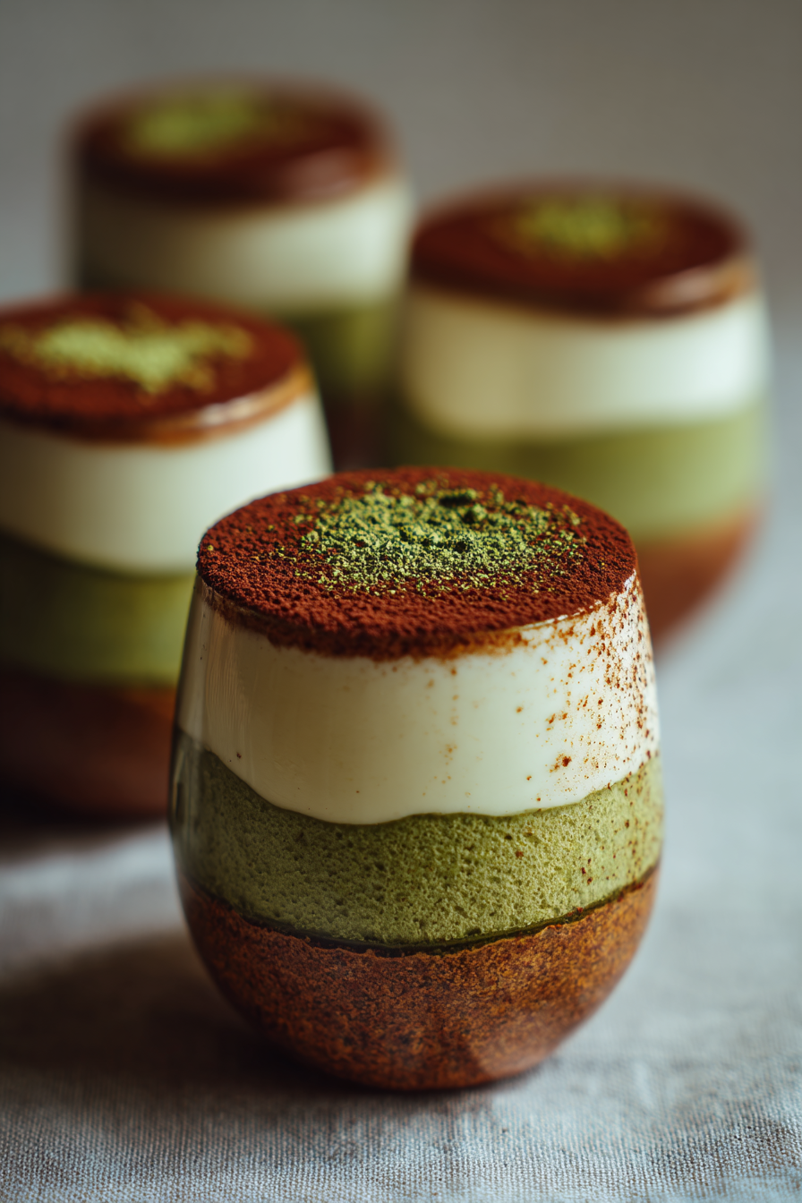 matcha tiramisu cups