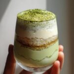 matcha white chocolate mousse parfait