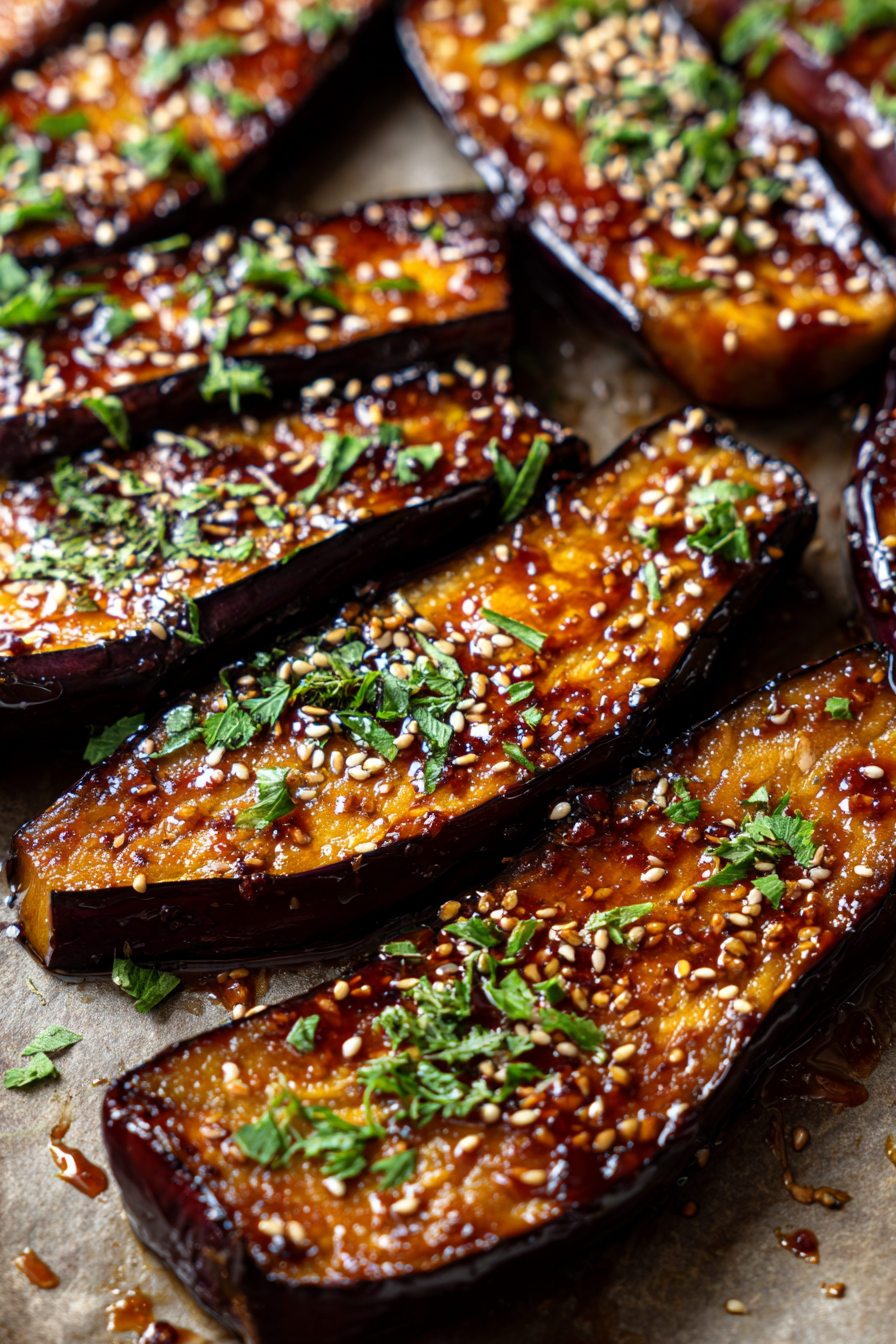 miso glazed eggplant steaks