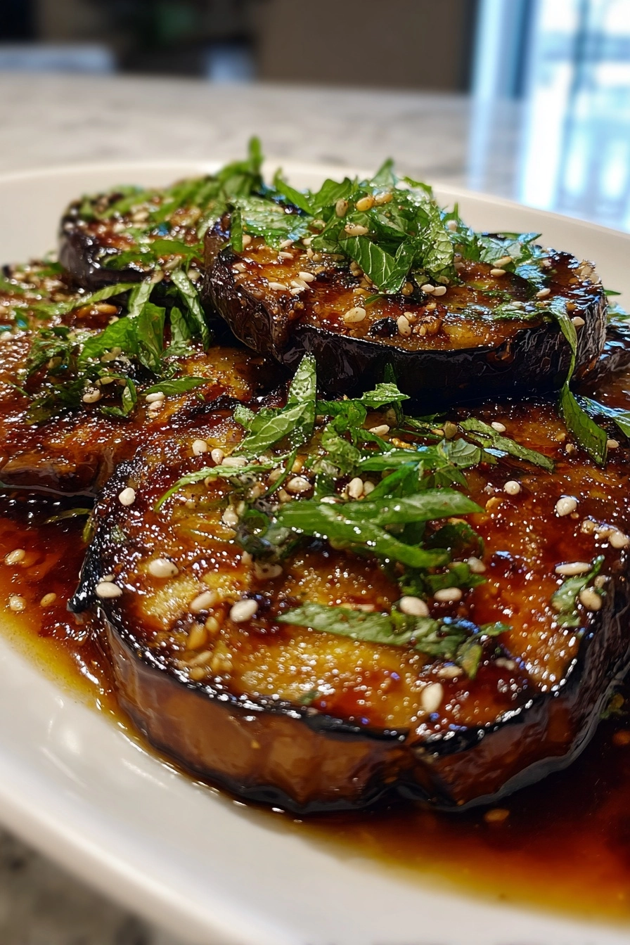 miso glazed eggplant steaks