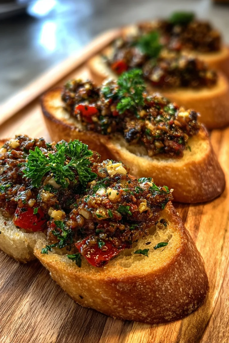 olive tapenade crostini