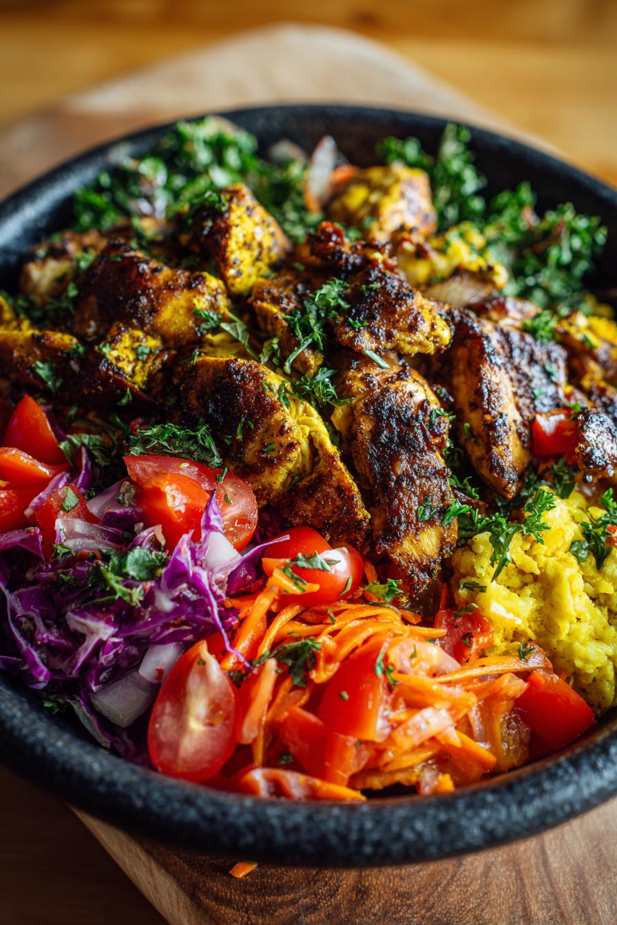organic turmeric chicken bowl