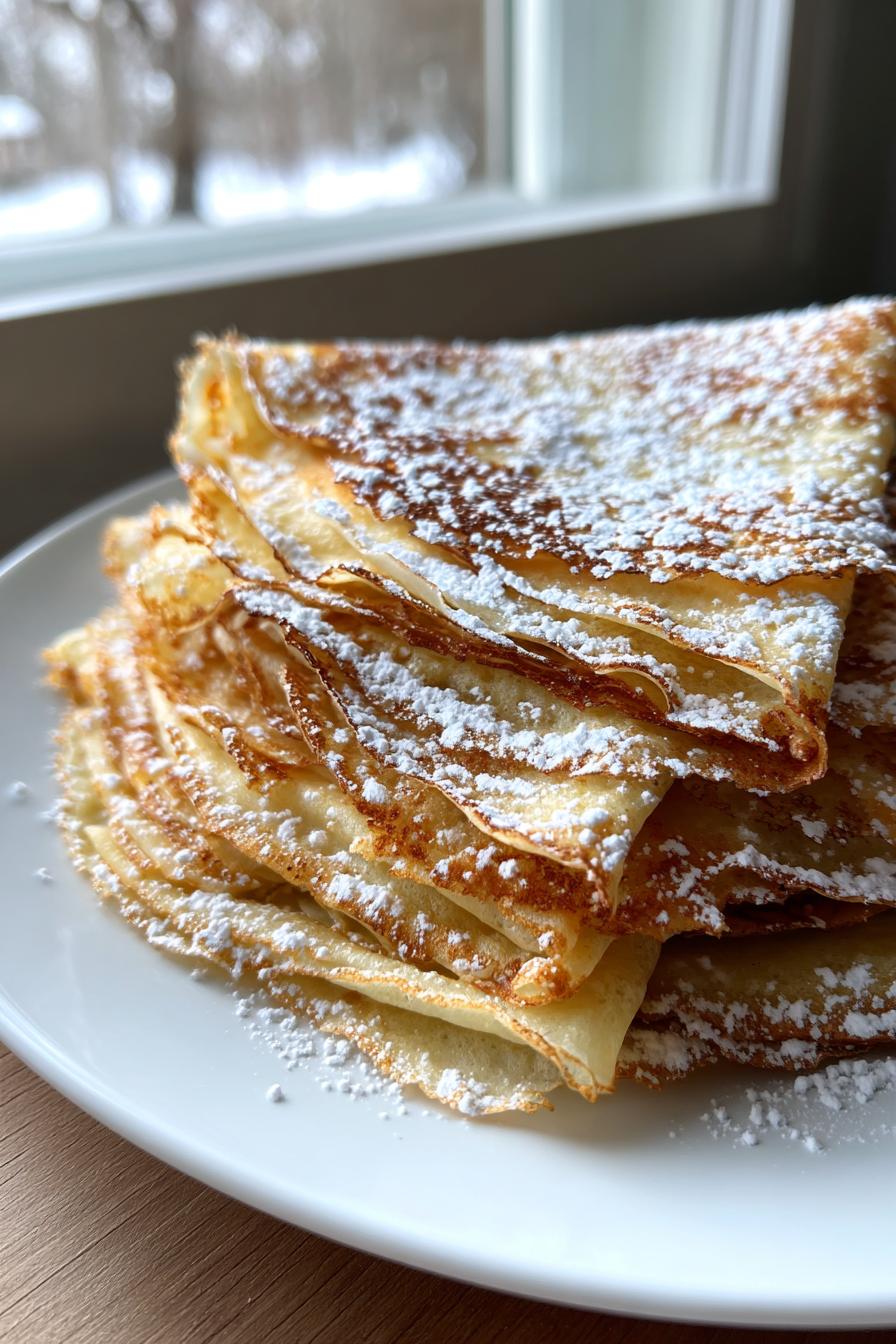 paleo almond flour crepe stack
