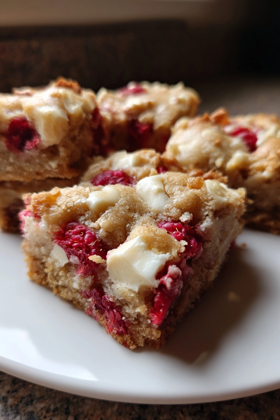 raspberry white chocolate blondies