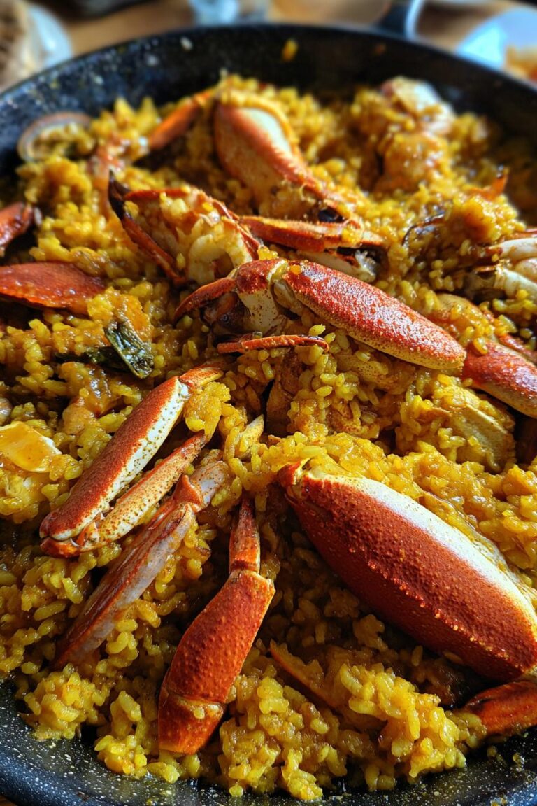 saffron and crab paella