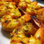 saffron and lemon grilled shrimp skewers