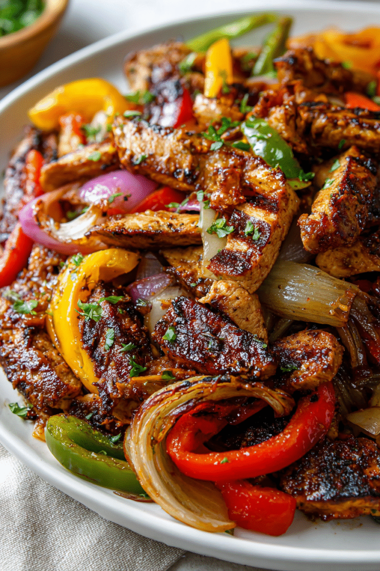 sheet pan chicken fajitas