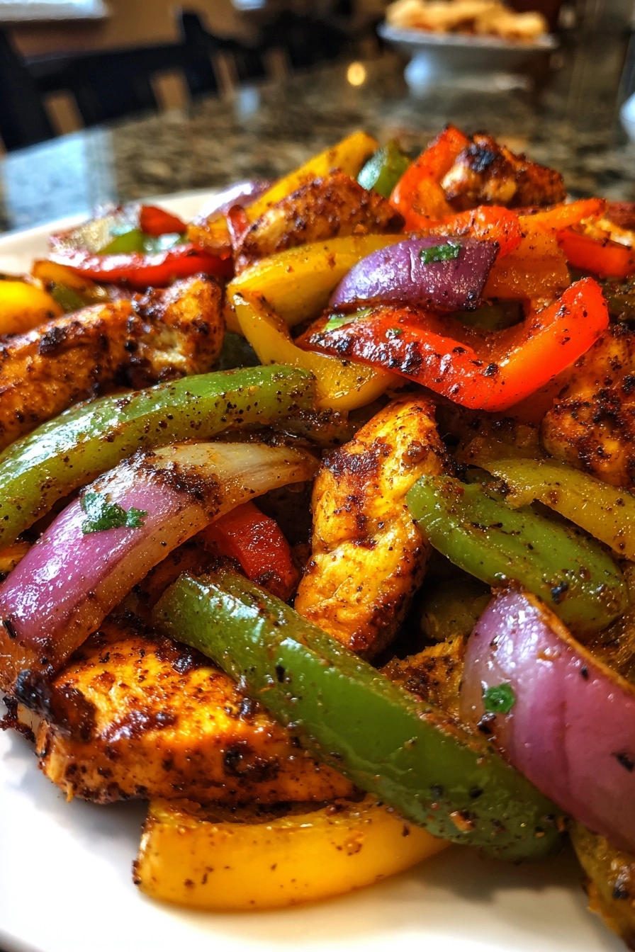 sheet pan chicken fajitas