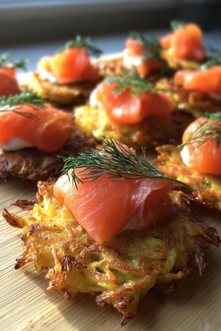smoked salmon and dill potato latkes