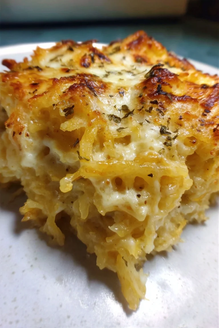 spaghetti squash alfredo bake