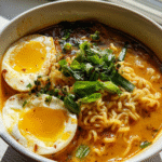spicy miso ramen with soft egg