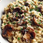 truffle mushroom risotto with parmesan