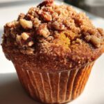 vegan pumpkin chai latte muffins with pecan crumble