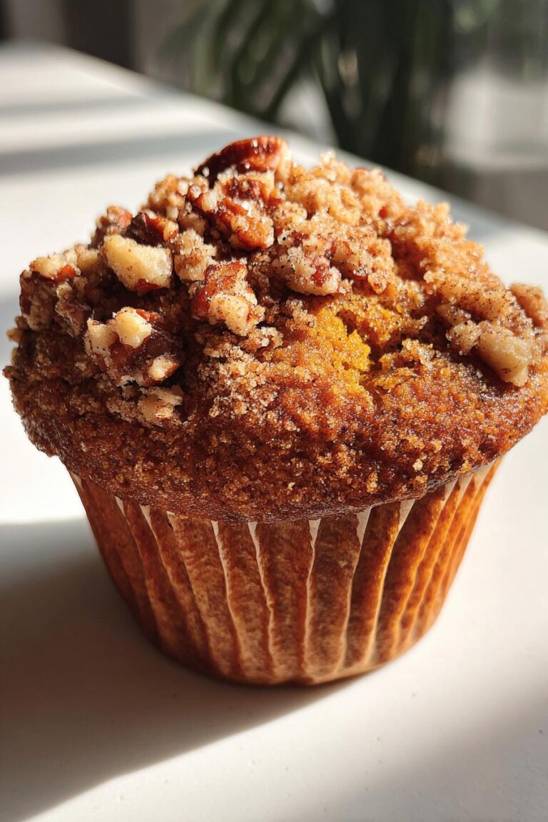 vegan pumpkin chai latte muffins with pecan crumble