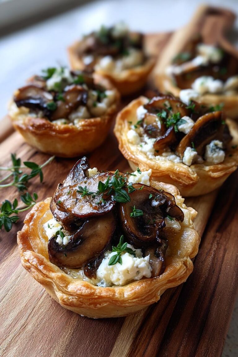 wild mushroom & goat cheese tartlets