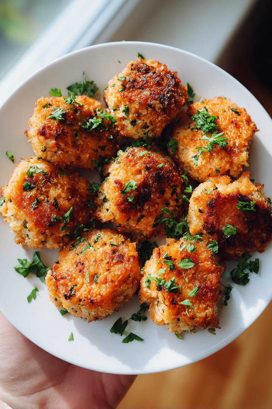 Air fryer salmon bites