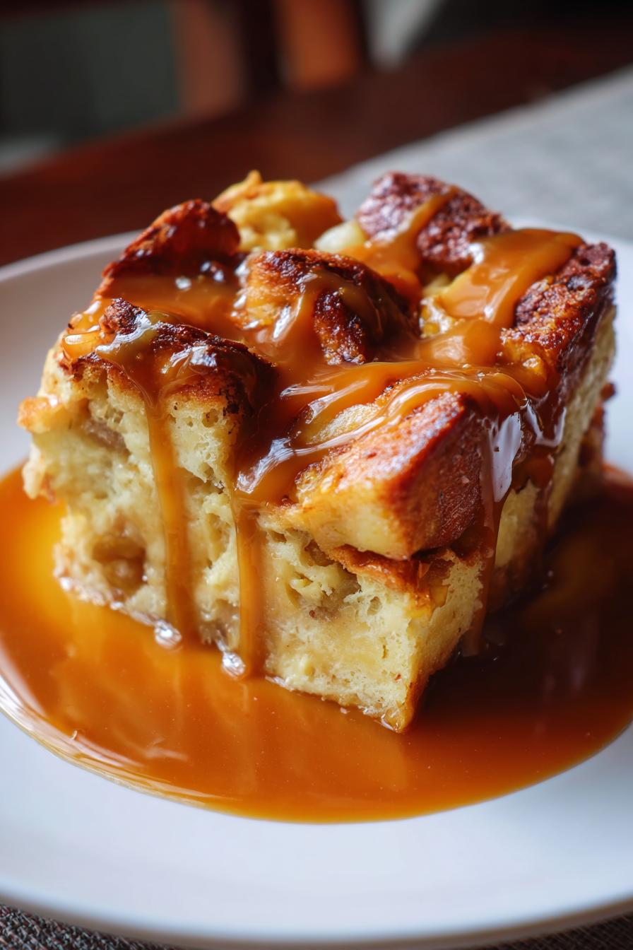 Caramel Holiday Bread Pudding