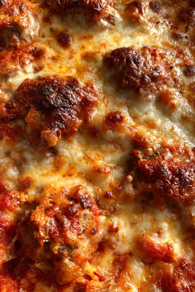 Cheesy Meatball Bake