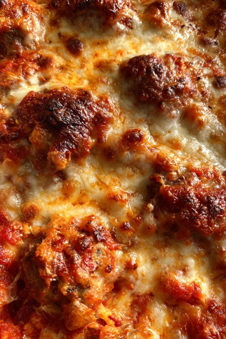 Cheesy Meatball Bake