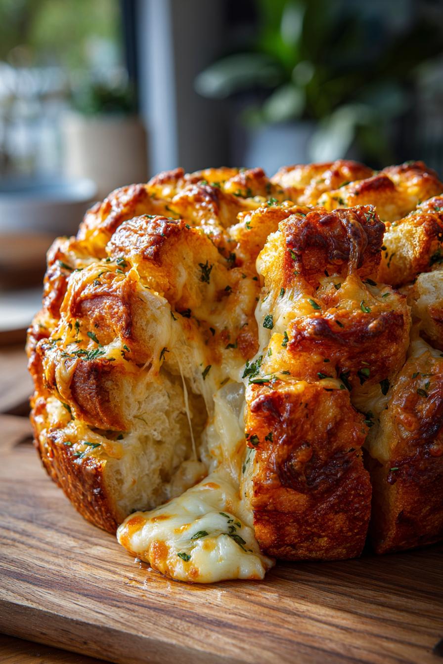 Cheesy Pull-Apart Christmas Tree Bread