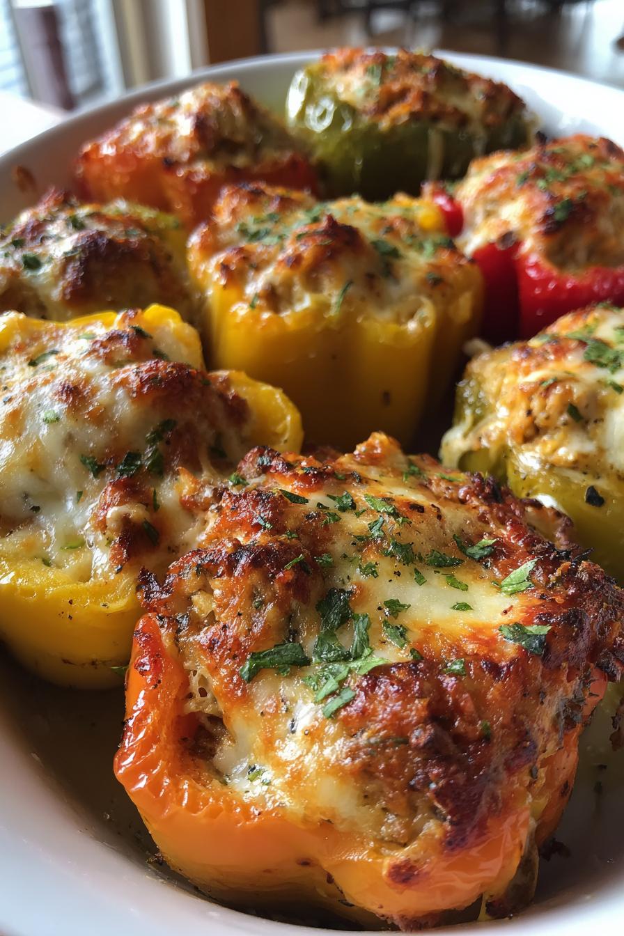 Cheesy Stuffed Mini Peppers