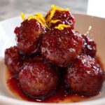 Cranberry Orange Glazed Meatballs