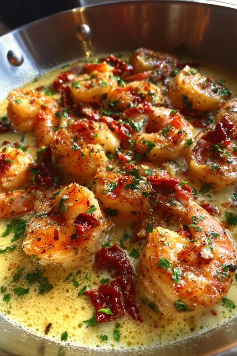 Creamy Garlic Tuscan Shrimp