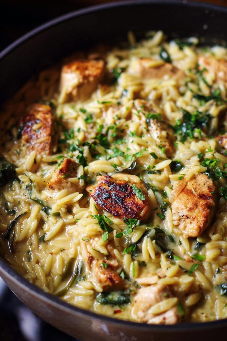 One-Pot Creamy Orzo with Chicken