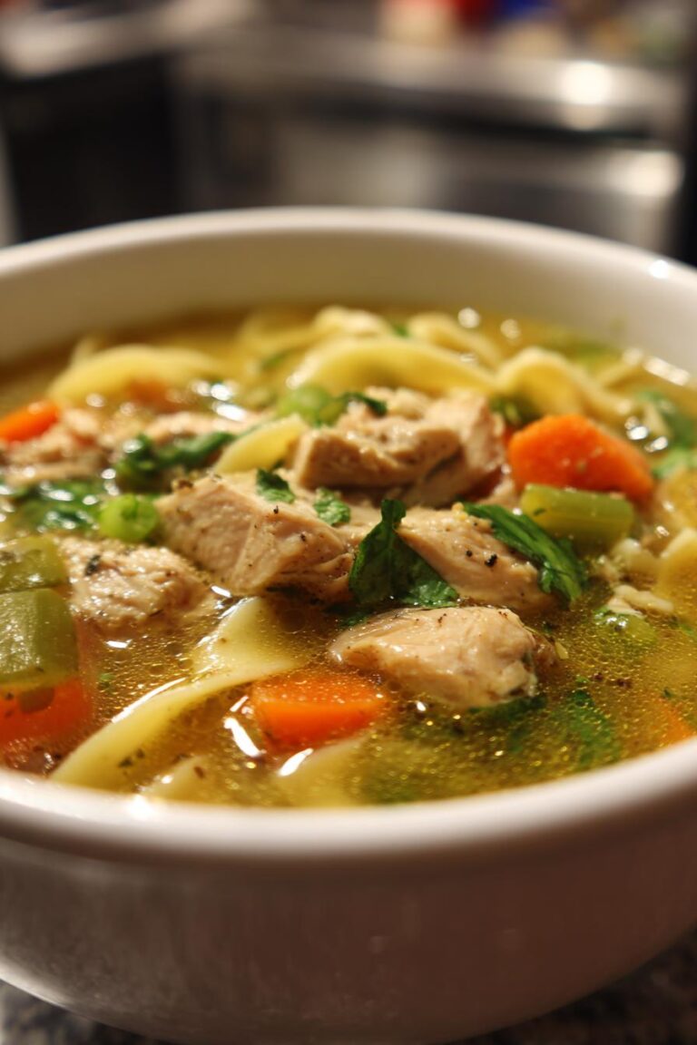 Smoked Turkey Noodle Soup