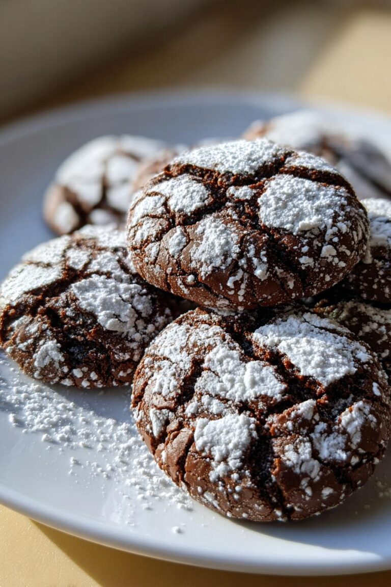 Soft Chocolate Crinkle Cookies