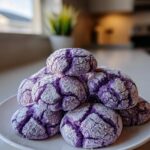 Ube crinkle cookies